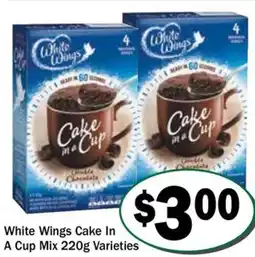 Friendly Grocer White Wings Cake In A Cup Mix Varieties offer