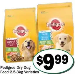 Friendly Grocer Pedigree Dry Dog Food Varieties offer