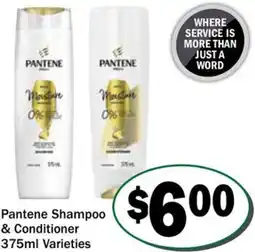 Friendly Grocer Pantene Shampoo & Conditioner Varieties offer