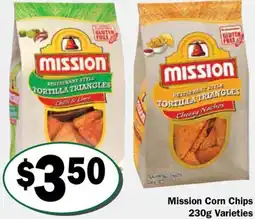 Friendly Grocer Mission Corn Chips Varieties offer