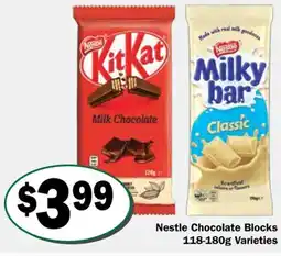 Friendly Grocer Nestle Chocolate Blocks Varieties offer