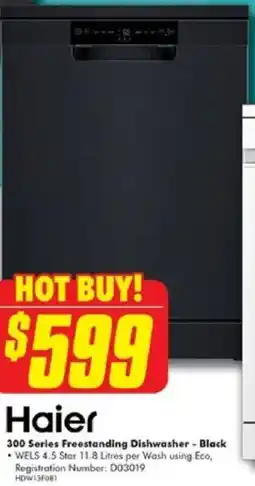 The Good Guys 300 Series Freestanding Dishwasher - Black offer