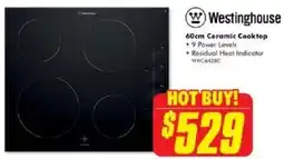 The Good Guys Westinghouse 60cm Ceramic Cooktop offer