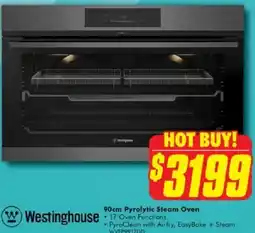 The Good Guys Westinghouse 90cm Pyrolytic Steam Oven offer