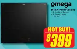 The Good Guys Omega 60cm Ceramic Cooktop offer
