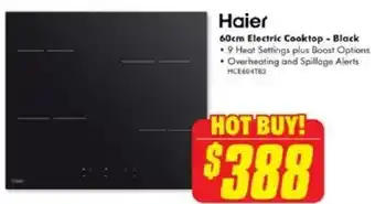 The Good Guys Haier 60cm Electric Cooktop - Black offer