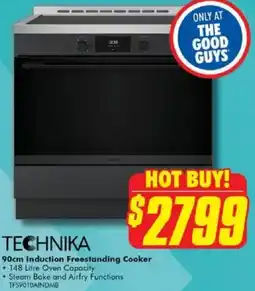 The Good Guys TECHNIKA 90cm Induction Freestanding Cooker offer