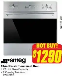 The Good Guys Smeg 60cm Classic Thermoseal Oven offer
