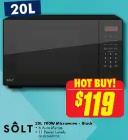 The Good Guys SOLT 20L 700W Microwave - Black offer