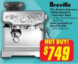 The Good Guys Breville The Barista Espresso Coffee Machine - Stainless Steel offer