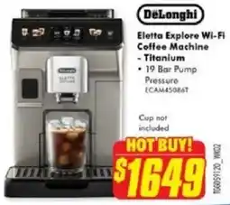 The Good Guys DeLonghi Eletta Explore Wi-Fi Coffee Machine offer