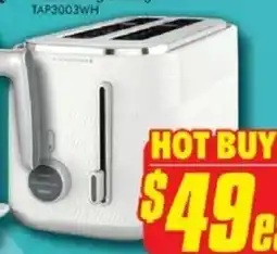 The Good Guys 4 Slice Obliq Collection Toaster - White offer