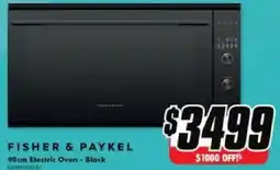 The Good Guys FISHER & PAYKEL 90cm Electric Oven - Black offer