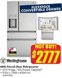The Good Guys Westinghouse French Door Refrigerator offer