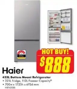 The Good Guys Haier Bottom Mount Refrigerator offer