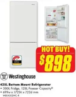 The Good Guys Westinghouse Bottom Mount Refrigerator offer