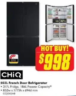 The Good Guys CHIQ French Door Refrigerator offer