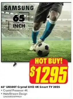 The Good Guys 65" U8500F Crystal UHD 4K Smart TV 2025 offer