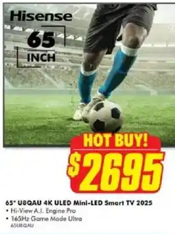 The Good Guys Hisense 65" U8QAU 4K ULED Mini-LED Smart TV 2025 offer
