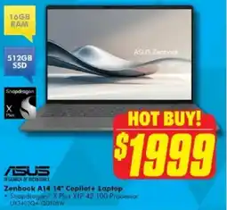 The Good Guys ASUS Zenbook A14 14" Copilot+ Laptop offer