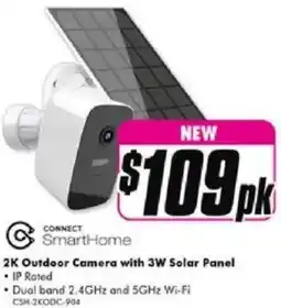 The Good Guys SmartHome 2K Outdoor Camera with 3W Solar Panel offer