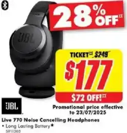 The Good Guys Live 770 Noise Cancelling Headphones offer