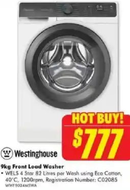 The Good Guys Westinghouse Front Load Washer offer