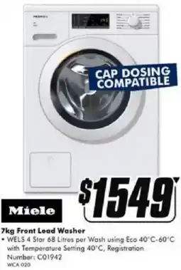 The Good Guys Miele 7kg Front Load Washer offer