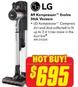 The Good Guys LG A9 Kompressor Evolve Stick Vacuum offer