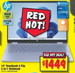 JB Hi-Fi 14" Omnibook 5 Flip 2-In-1 Notebook offer