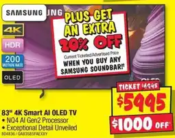 JB Hi-Fi 83" 4K Smart AI OLED TV offer