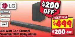 JB Hi-Fi 400 Watt 3.1.1 Channel Soundbar With Dolby Atmos offer