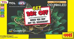 JB Hi-Fi 65" 4K Mini-LED Google TV offer