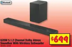 JB Hi-Fi 620W 5.1.2 Channel Dolby Atmos Soundbar With Wireless Subwoofer offer