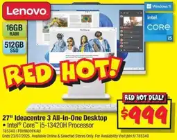 JB Hi-Fi 27" Ideacentre 3 All-In-One Desktop offer