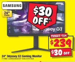 JB Hi-Fi 24" Odyssey G3 Gaming Monitor offer