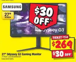 JB Hi-Fi 27" Odyssey G3 Gaming Monitor offer