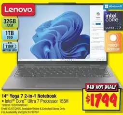 JB Hi-Fi 14" Yoga 7 2-in-1 Notebook offer