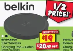 JB Hi-Fi Belkin 10W Wireless Charging Pad + Cable offer