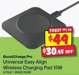 JB Hi-Fi BoostCharge Pro Universal Easy Align Wireless Charging Pad 15W offer