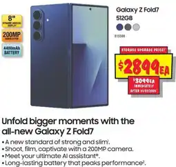 JB Hi-Fi Galaxy Z Fold7 512GB offer