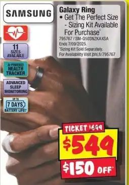 JB Hi-Fi SAMSUNG Galaxy Ring offer