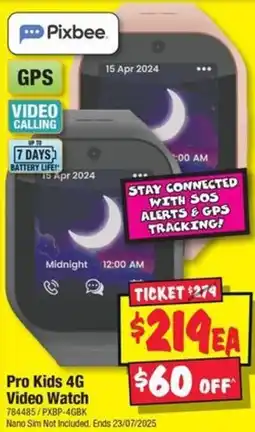 JB Hi-Fi Pro Kids 4G Video Watch offer