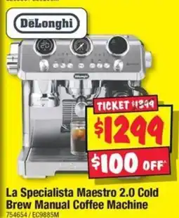 JB Hi-Fi DeLonghi La Specialista Maestro 2.0 Cold Brew Manual Coffee Machine offer