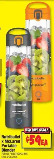 JB Hi-Fi Nutribullet x McLaren Portable Blender offer