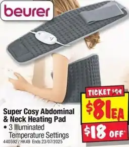 JB Hi-Fi Super Cosy Abdominal & Neck Heating Pad offer