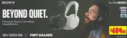 JB Hi-Fi SONY Premium Noise Cancelling Headphones offer