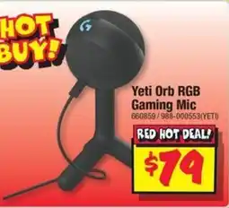 JB Hi-Fi Yeti Orb RGB Gaming Mic offer