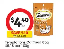Coles Temptations cat treat offer