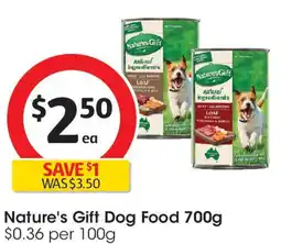 Coles Nature's gift dog food offer